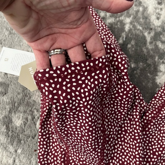 Buffbunny Rosa Pocket Vineyard Red Bossy Print Leggings - Picture 3 of 4